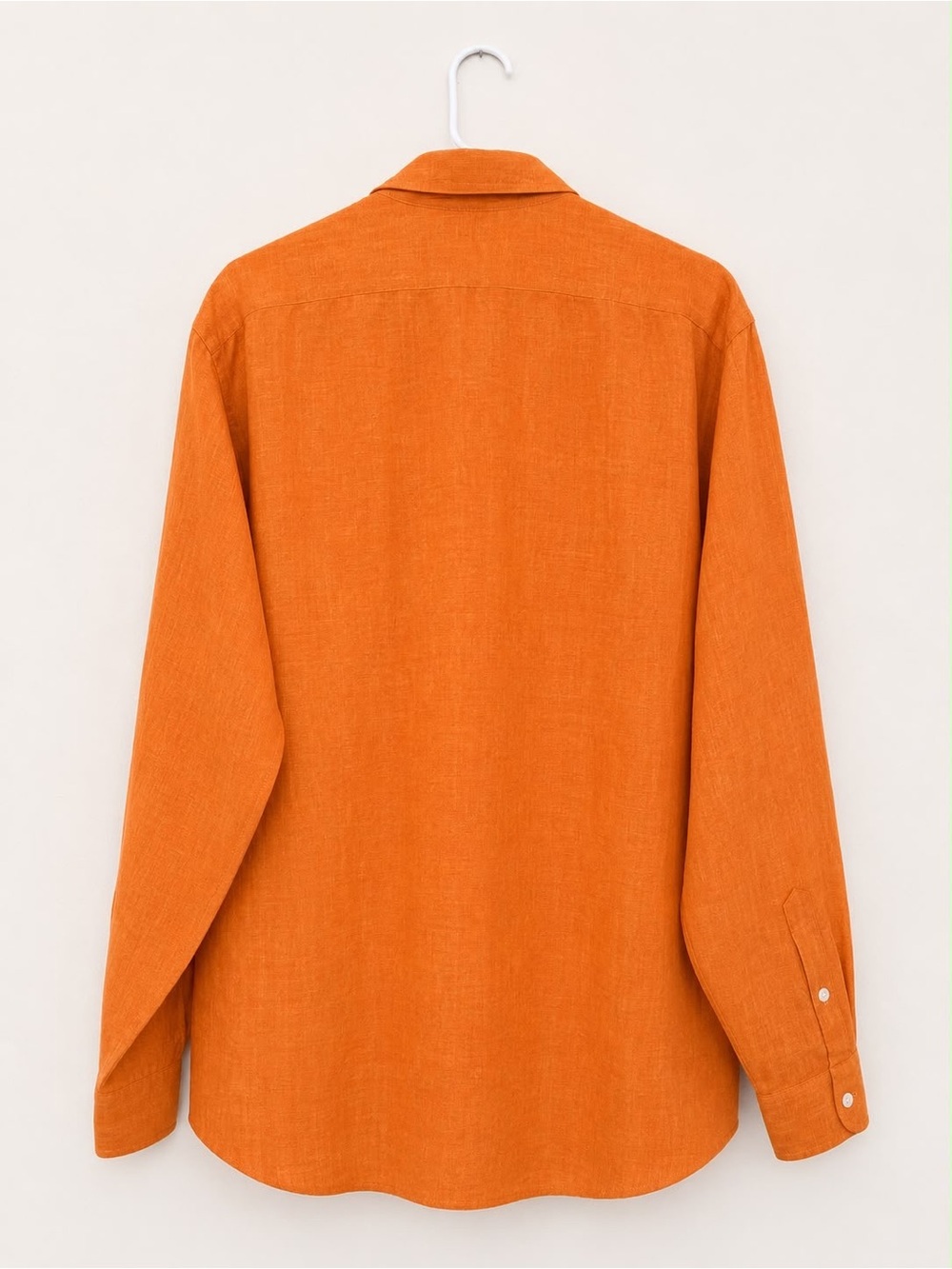 Daniel Cremieux Orange Linen Button-Down Shirt - Picture 3 of 4